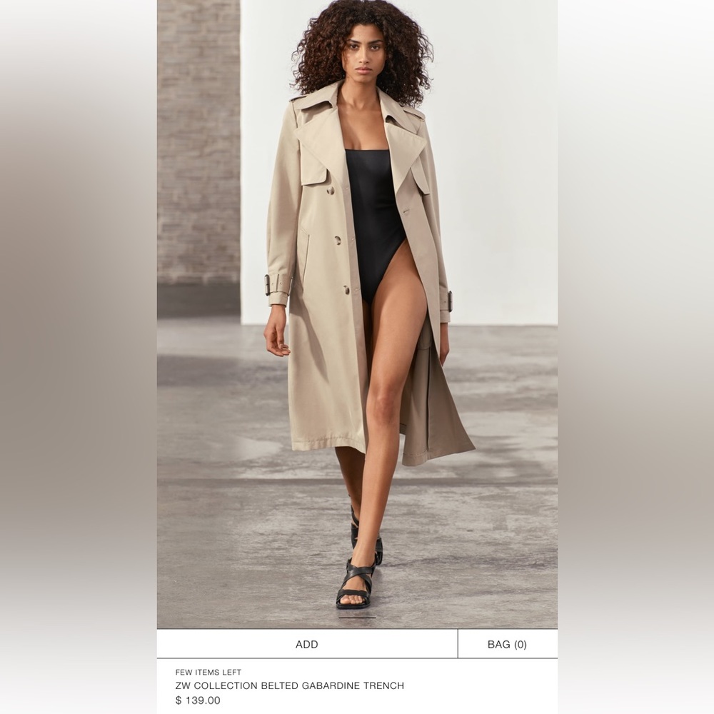 NWT ZARA TRENCH COAT